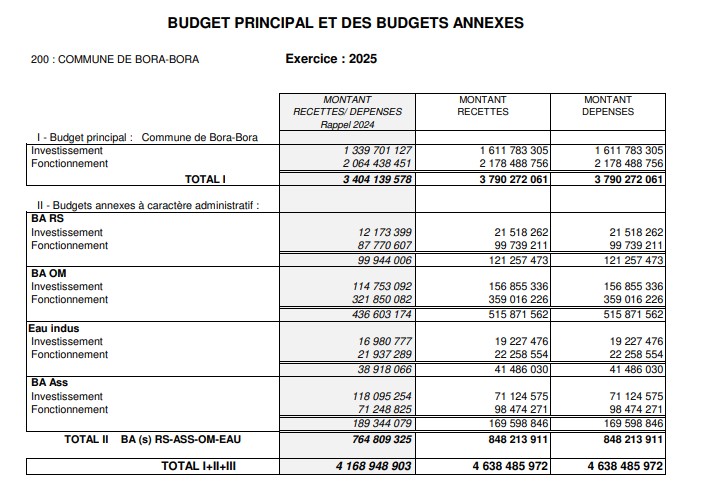Budgets 2025